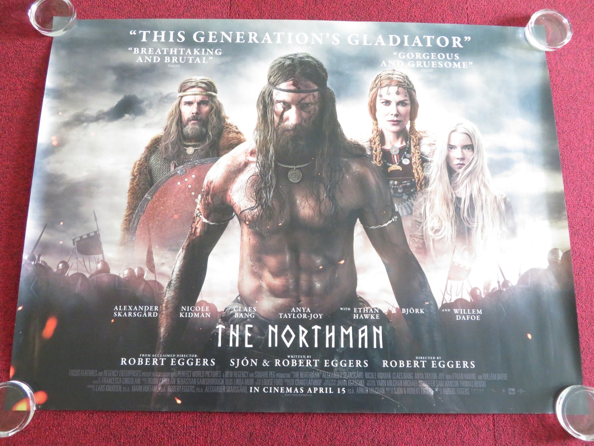 THE NORTHMAN UK QUAD ROLLED POSTER ALEXANDER SKARSGARD NICOLE KIDMAN 2022 Rendezvous Cinema Movie posters