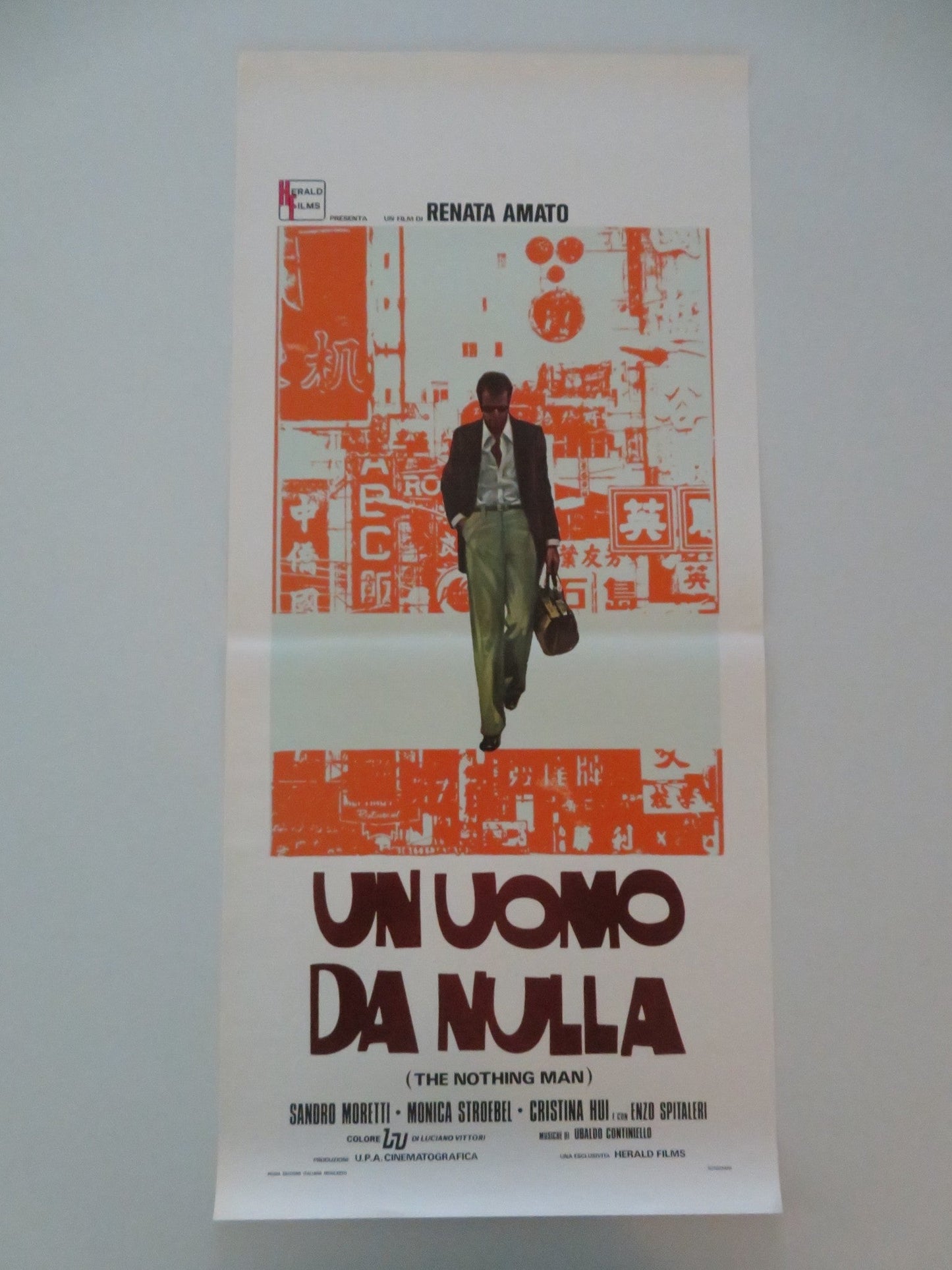 THE NOTHING MAN ITALIAN LOCANDINA POSTER SANDRO MORETTI MONICA STREBEL 1977 Movie posters
