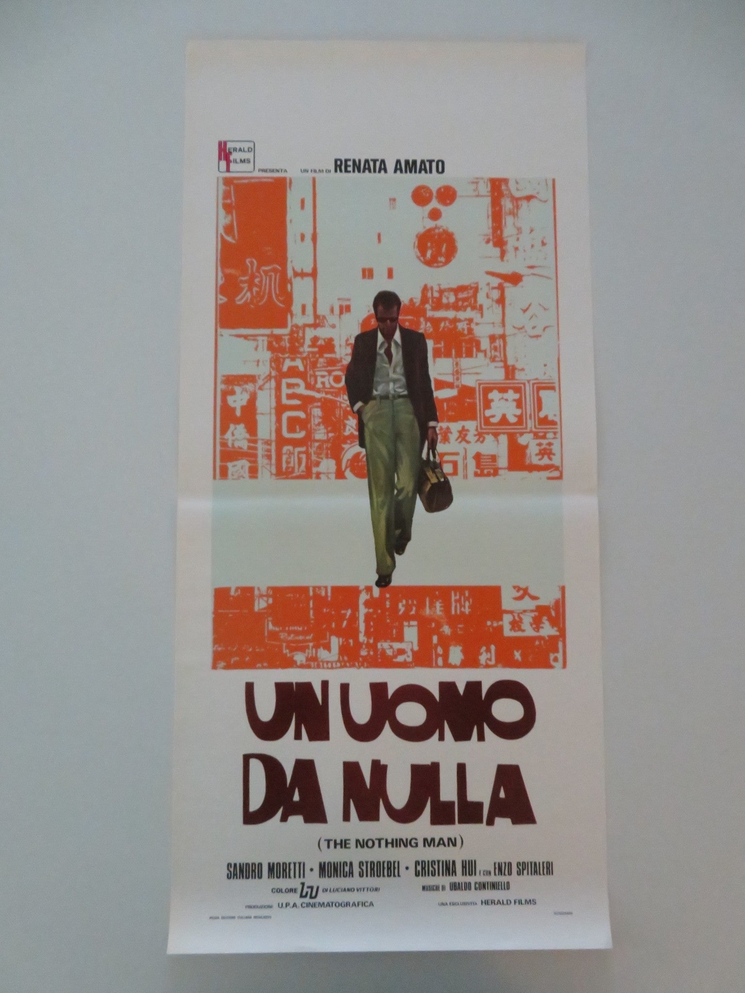 THE NOTHING MAN ITALIAN LOCANDINA POSTER SANDRO MORETTI MONICA STREBEL 1977 Movie posters