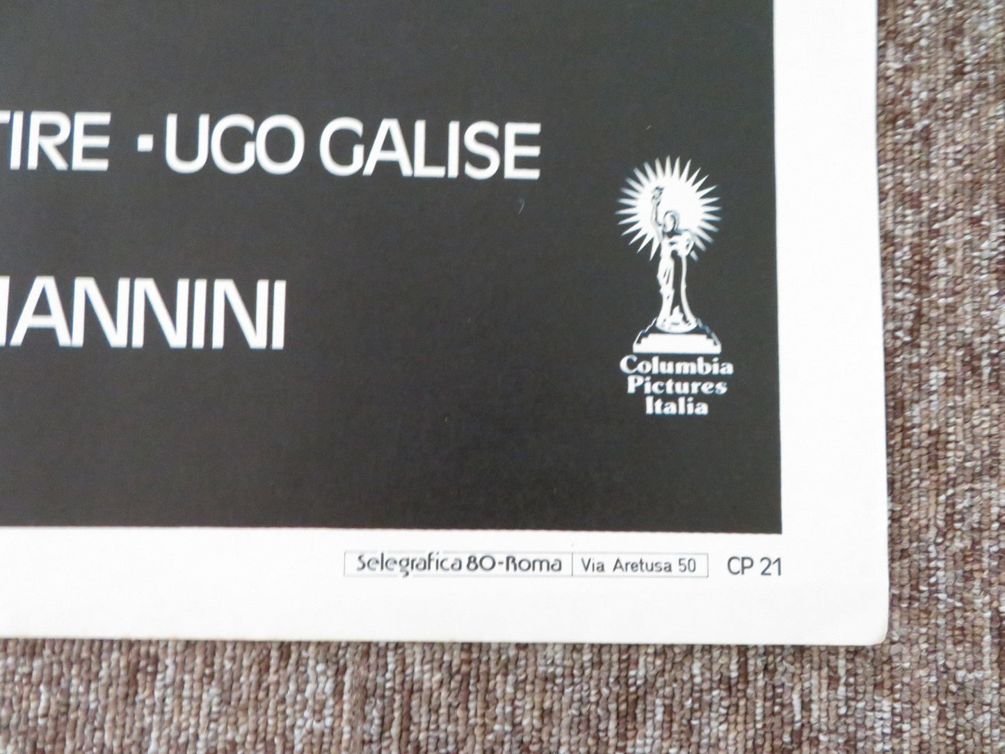 THE NUMBERS GAME ITALIAN 2 FOGLIO POSTER GIANCARLO GIANNINI VICTORIA ABRIL 1987 Rendezvous Cinema Movie posters