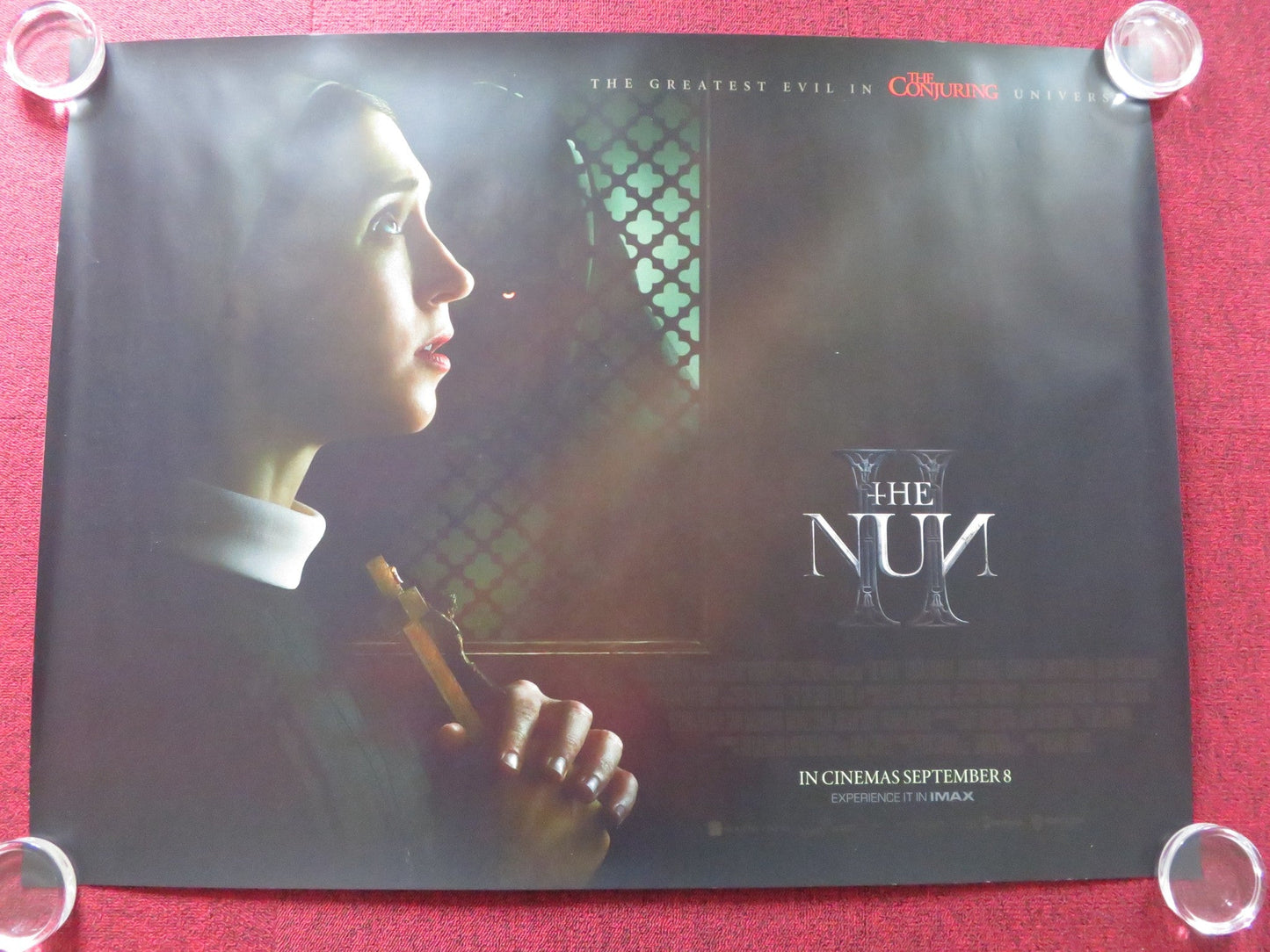 THE NUN II UK QUAD ROLLED POSTER TAISSA FARMIGA JONAS BLOQUET 2023 Rendezvous Cinema Movie posters