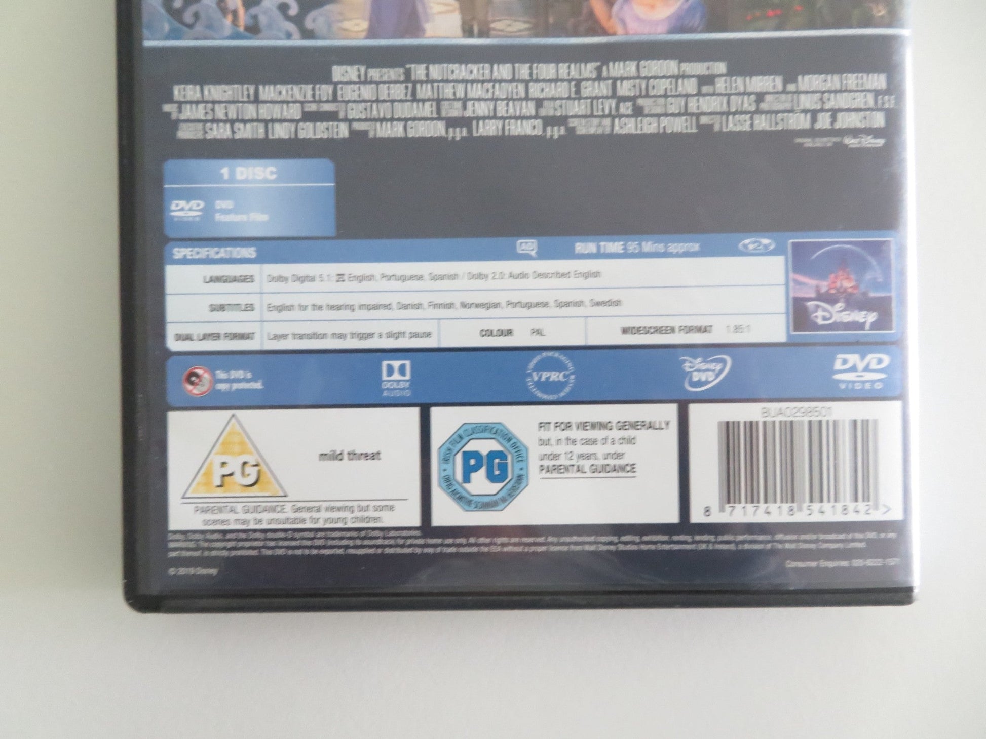 THE NUTCRACKER AND THE FOUR REALMS (DVD) DISNEY MACKENZIE FOY 2018 REGION 2 Movie posters