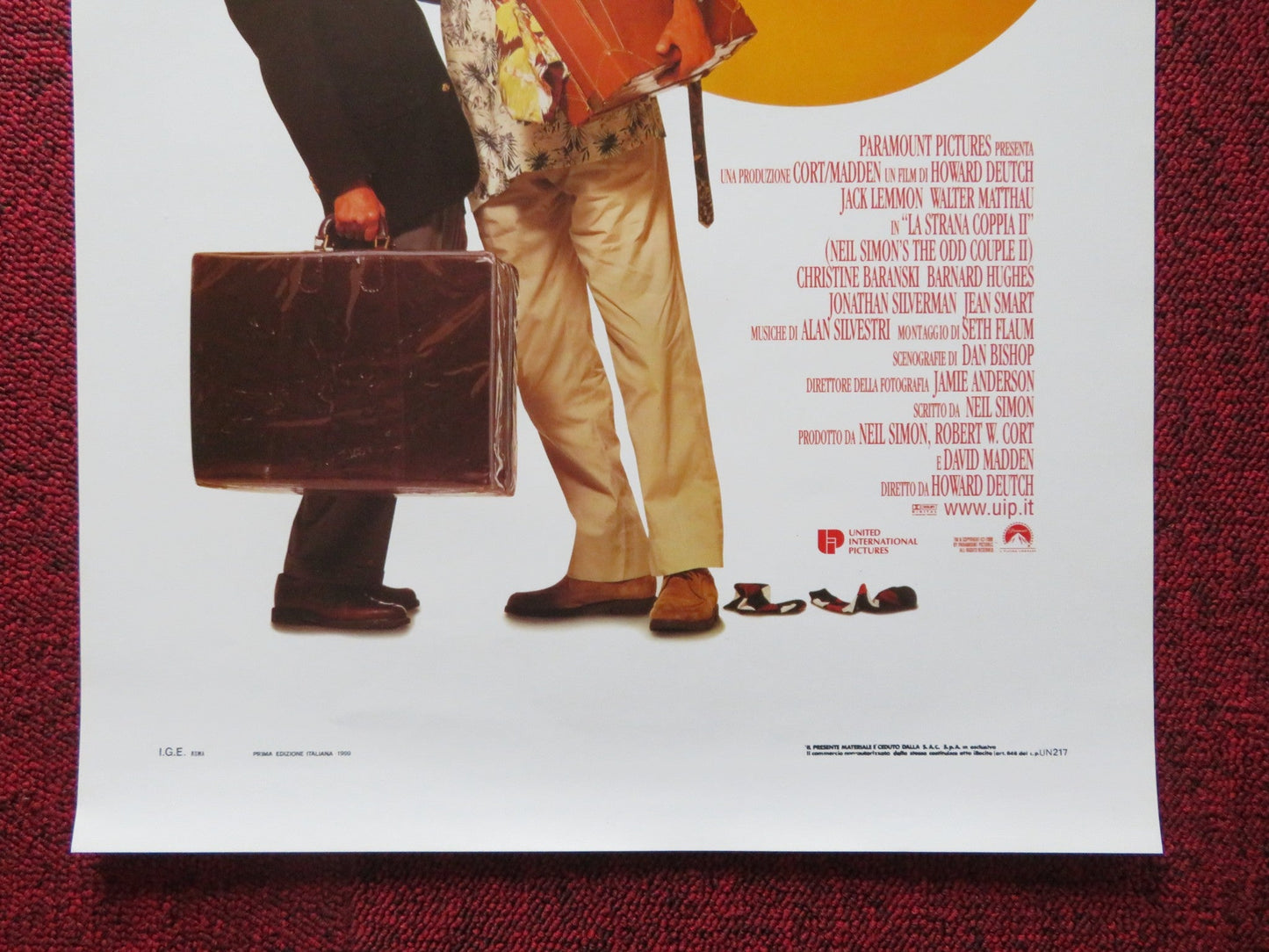 THE ODD COUPLE II ITALIAN LOCANDINA POSTER WALTER MATTHAU JACK LEMON 1998 Rendezvous Cinema Movie posters