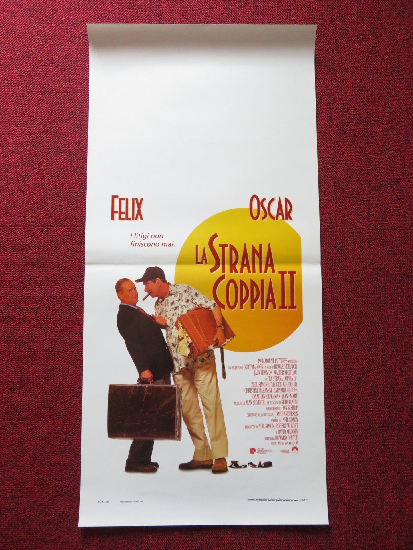 THE ODD COUPLE II ITALIAN LOCANDINA POSTER WALTER MATTHAU JACK LEMON 1998 Rendezvous Cinema Movie posters
