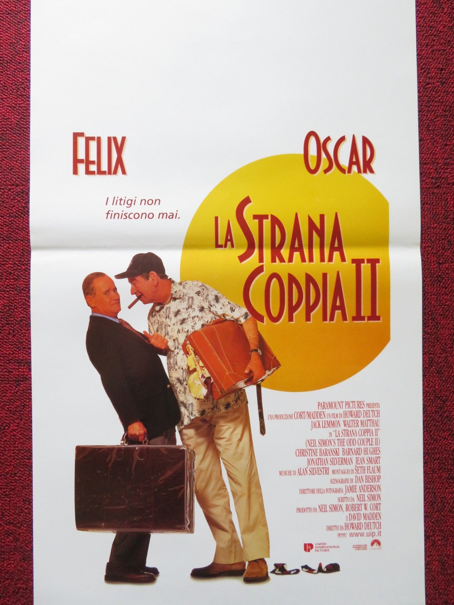 THE ODD COUPLE II ITALIAN LOCANDINA POSTER WALTER MATTHAU JACK LEMON 1998 Rendezvous Cinema Movie posters