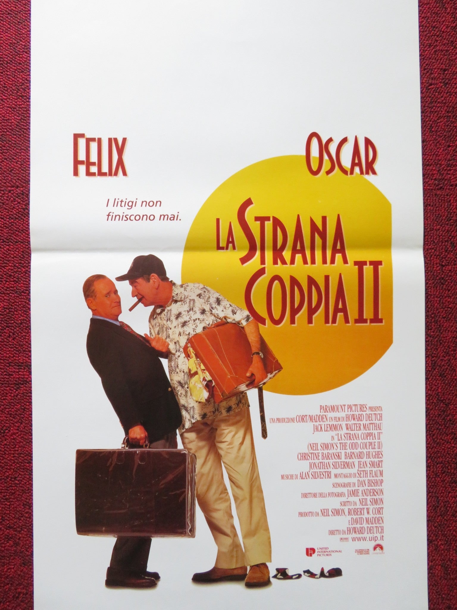 THE ODD COUPLE II ITALIAN LOCANDINA POSTER WALTER MATTHAU JACK LEMON 1998 Rendezvous Cinema Movie posters