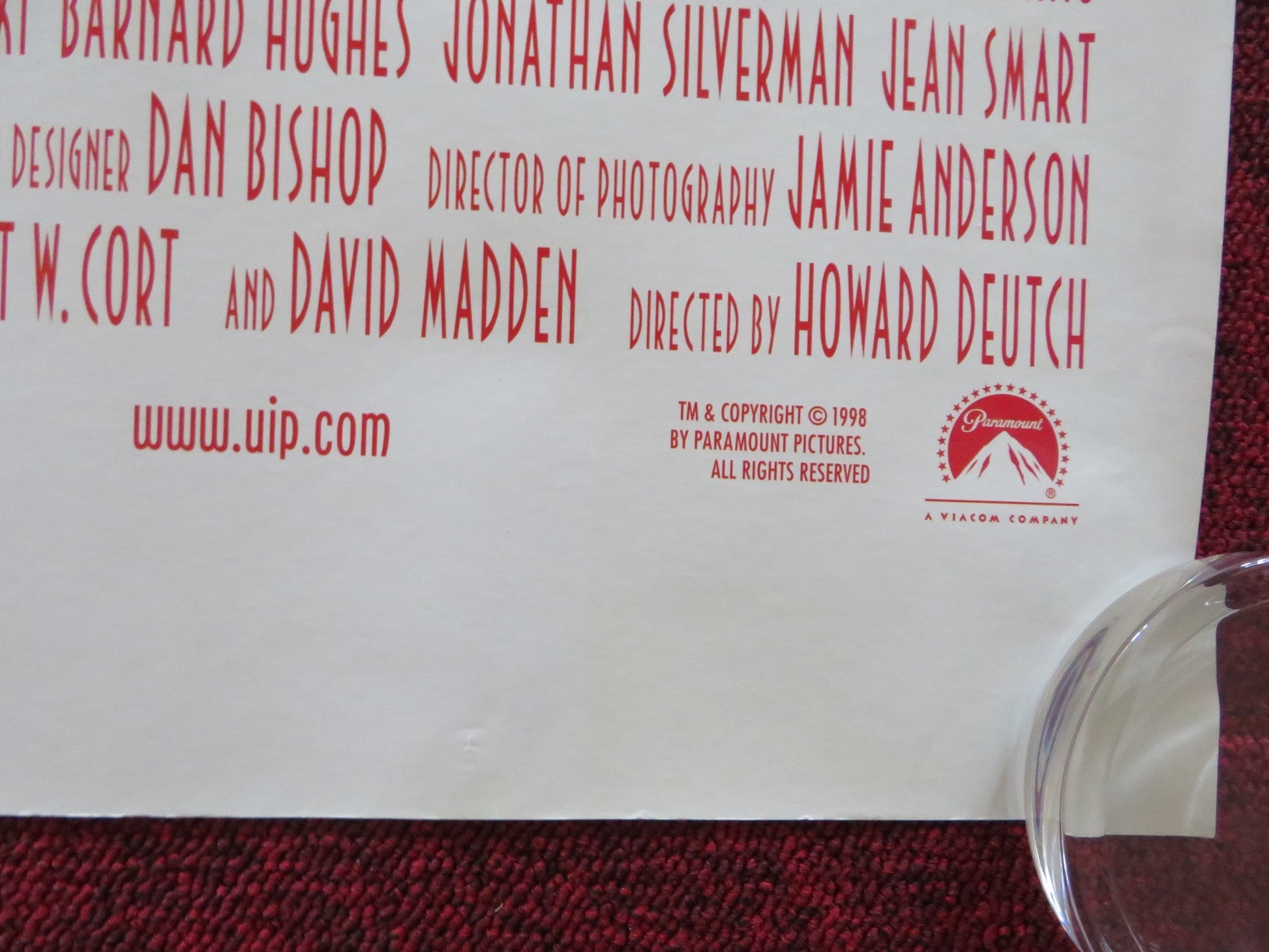 THE ODD COUPLE II UK QUAD ROLLED POSTER JACK LEMMON WALTER MATTHAU 1998 Rendezvous Cinema Movie posters