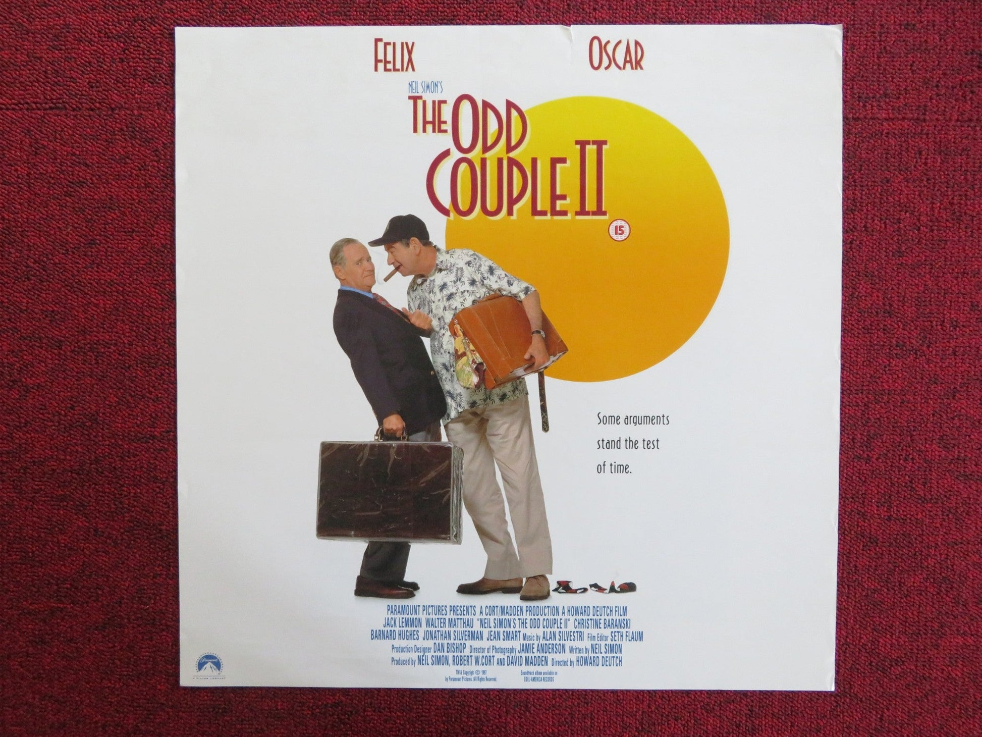 THE ODD COUPLE II VHS VIDEO POSTER JACK LEMMON WALTER MATTAU 1997 Rendezvous Cinema Movie posters