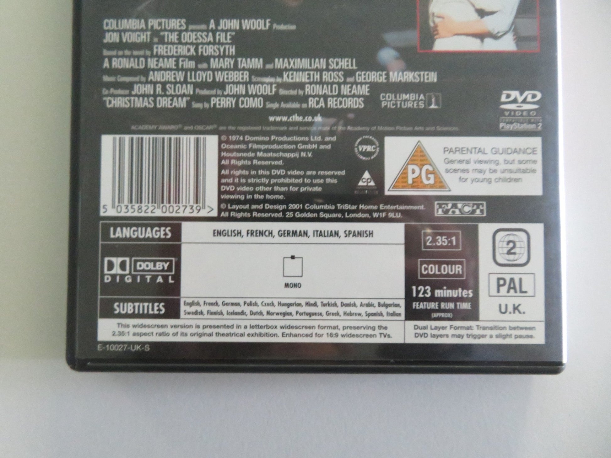 The Odessa File (DVD) Jon Voight Maximilian Schell 1974 Region 2 Movie posters