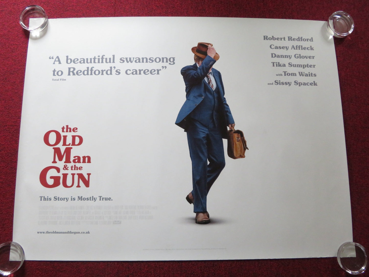 THE OLD MAN & THE GUN UK QUAD ROLLED POSTER ROBERT REDFORD CASEY AFFLECK 2018 Rendezvous Cinema Movie posters
