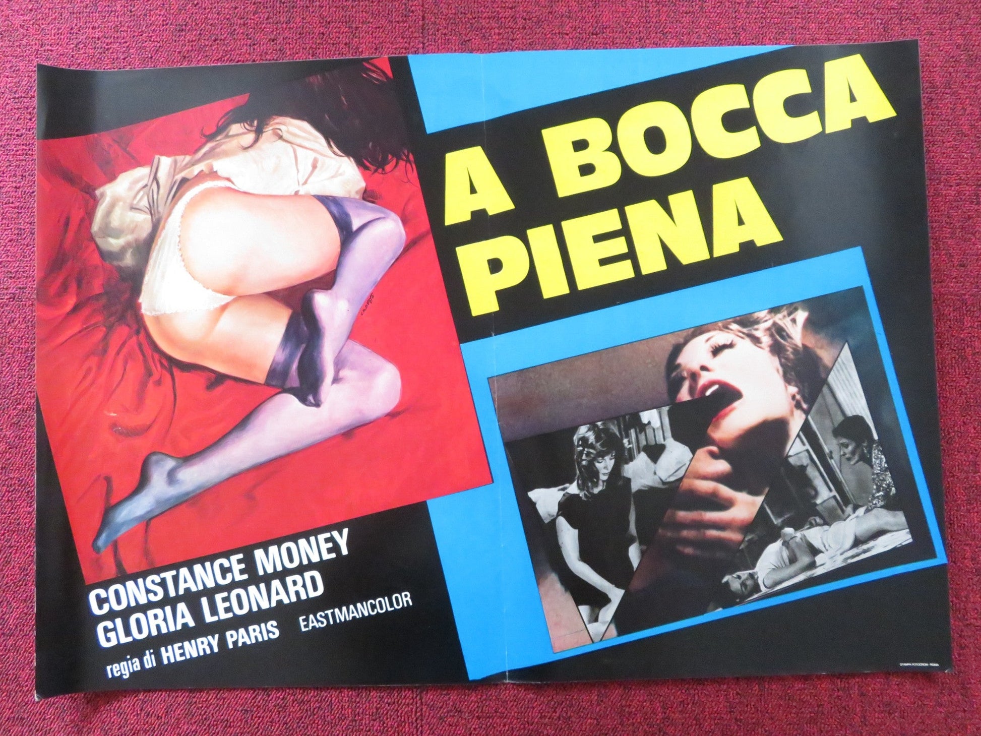 THE OPENING OF MISTY BEETHOVEN - B ITALIAN FOTOBUSTA POSTER C. MONEY GILLIS 1976 Rendezvous Cinema Movie posters