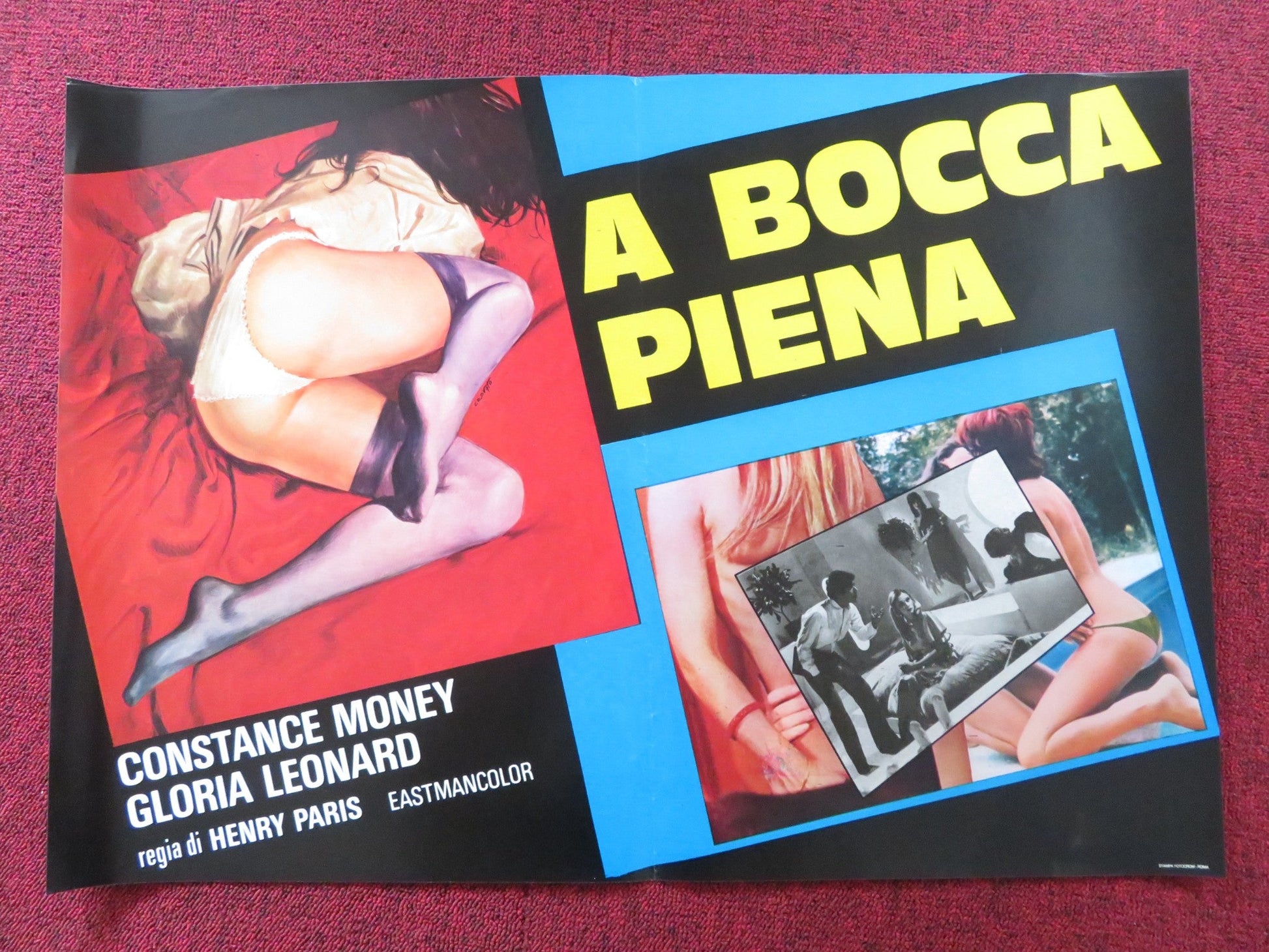 THE OPENING OF MISTY BEETHOVEN - E ITALIAN FOTOBUSTA POSTER C. MONEY GILLIS 1976 Rendezvous Cinema Movie posters