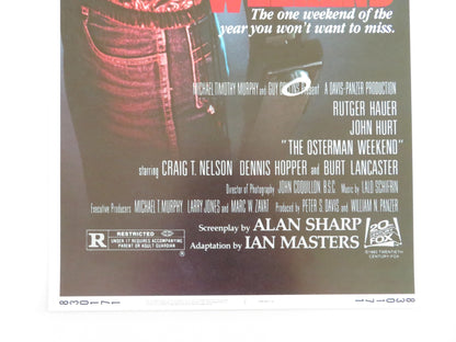 THE OSTERMAN WEEKEND US INSERT POSTER RUTGER HAUER JOHN HURT 1983 Movie posters