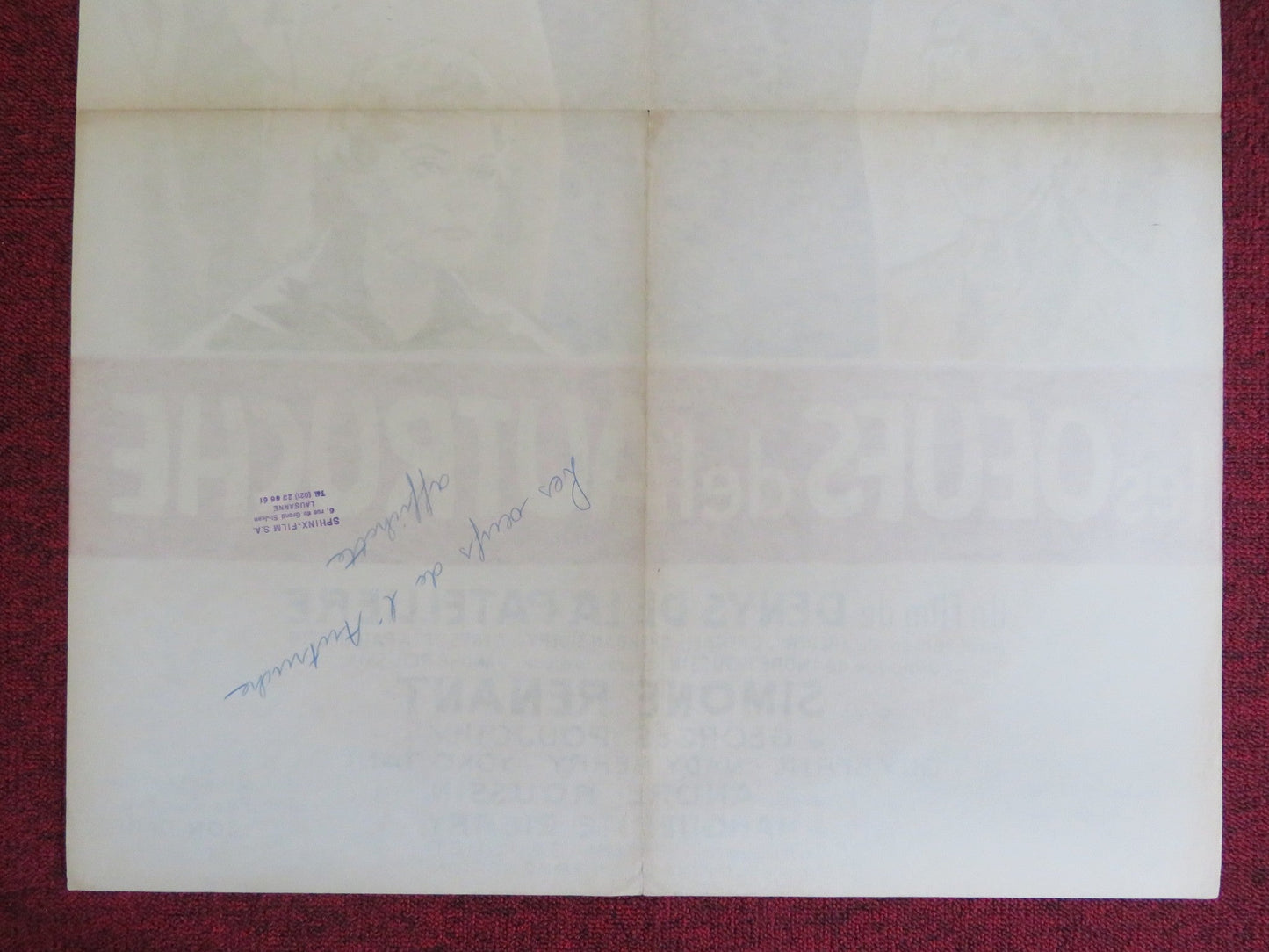 THE OSTRICH HAS TWO EGGS FRENCH POSTER ROLLED PIERRE FRESNAY SIMONE RENANT 1957 Rendezvous Cinema Movie posters