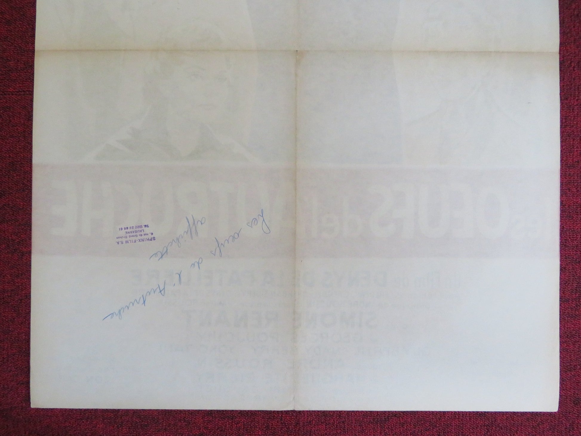 THE OSTRICH HAS TWO EGGS FRENCH POSTER ROLLED PIERRE FRESNAY SIMONE RENANT 1957 Rendezvous Cinema Movie posters