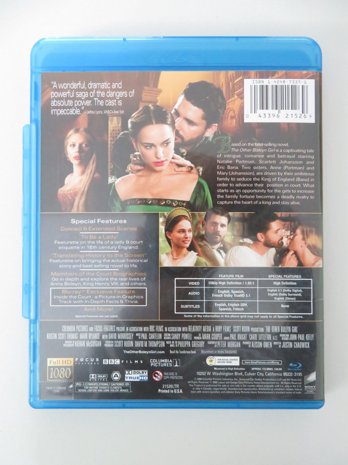 The Other Boleyn Girl (BLU-RAY) Natalie Portman Scarlett Johansson 2008 Movie posters