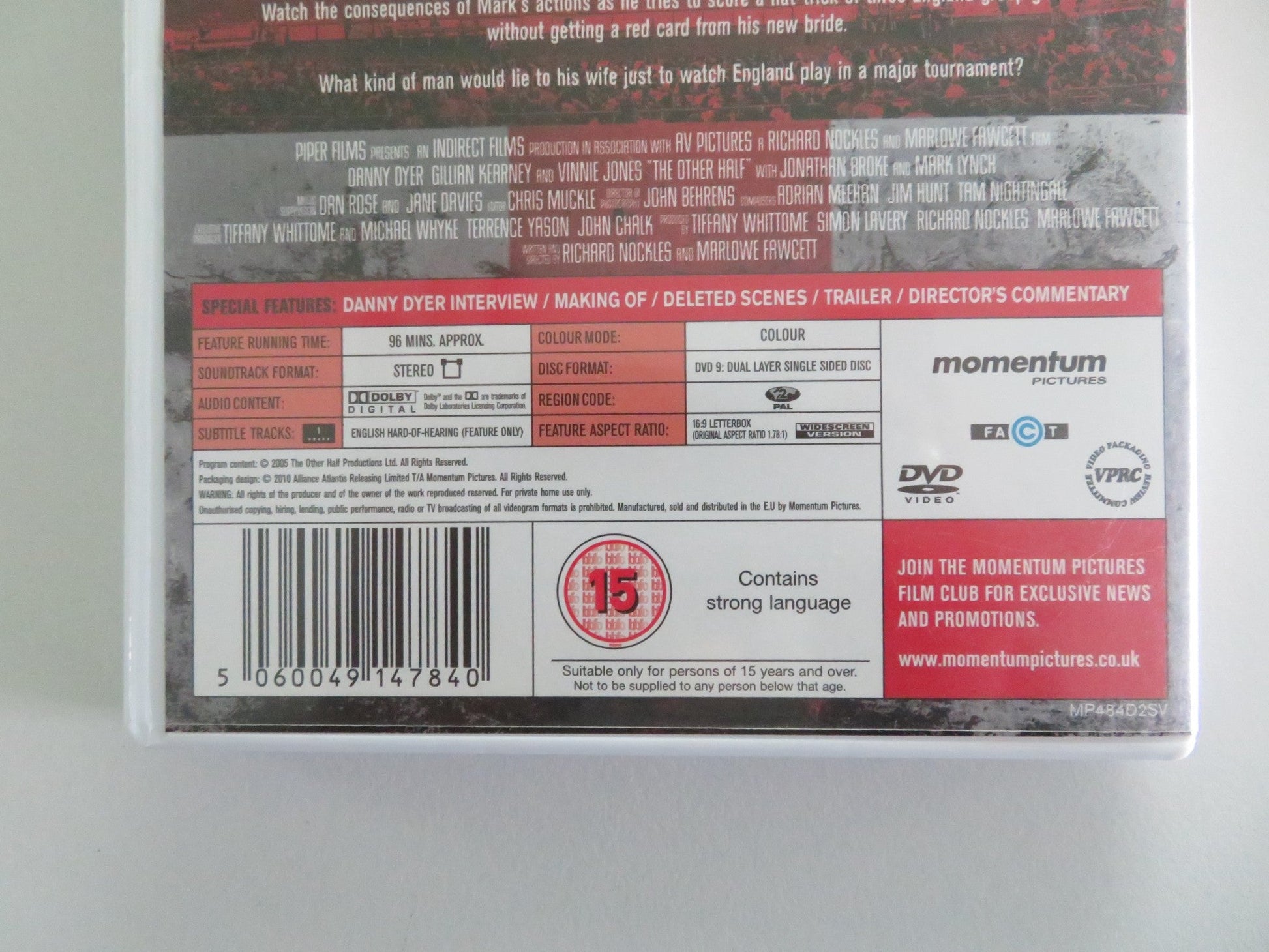 THE OTHER HALF - B (DVD) DANNY DYER VINNIE JONES 2006 REGION 2 Movie posters