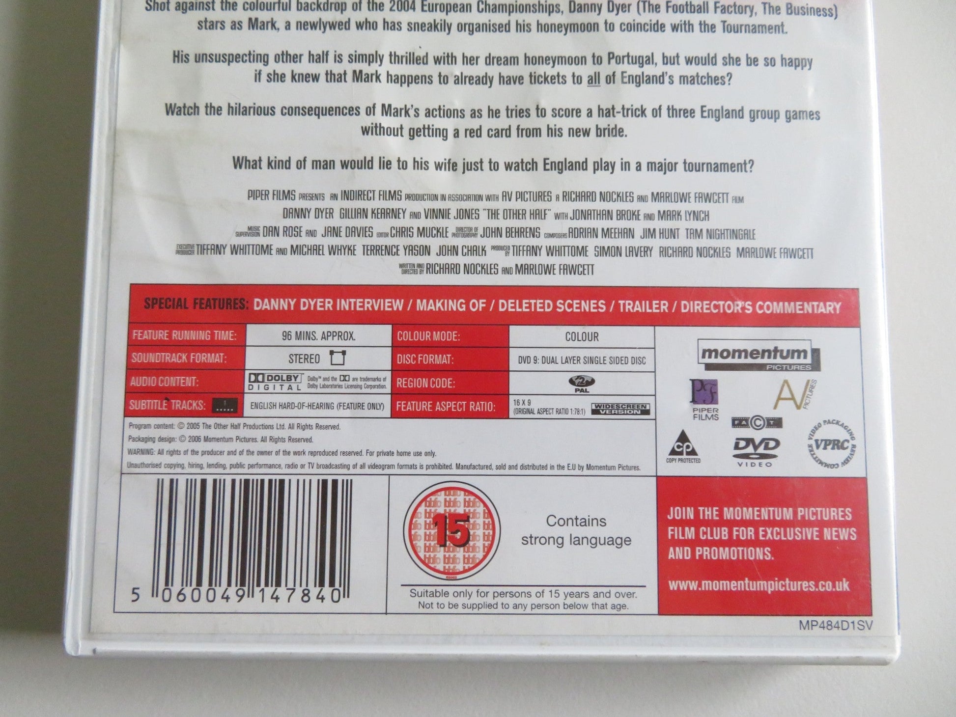 THE OTHER HALF (DVD) DANNY DYER VINNIE JONES 2006 REGION 2 Movie posters