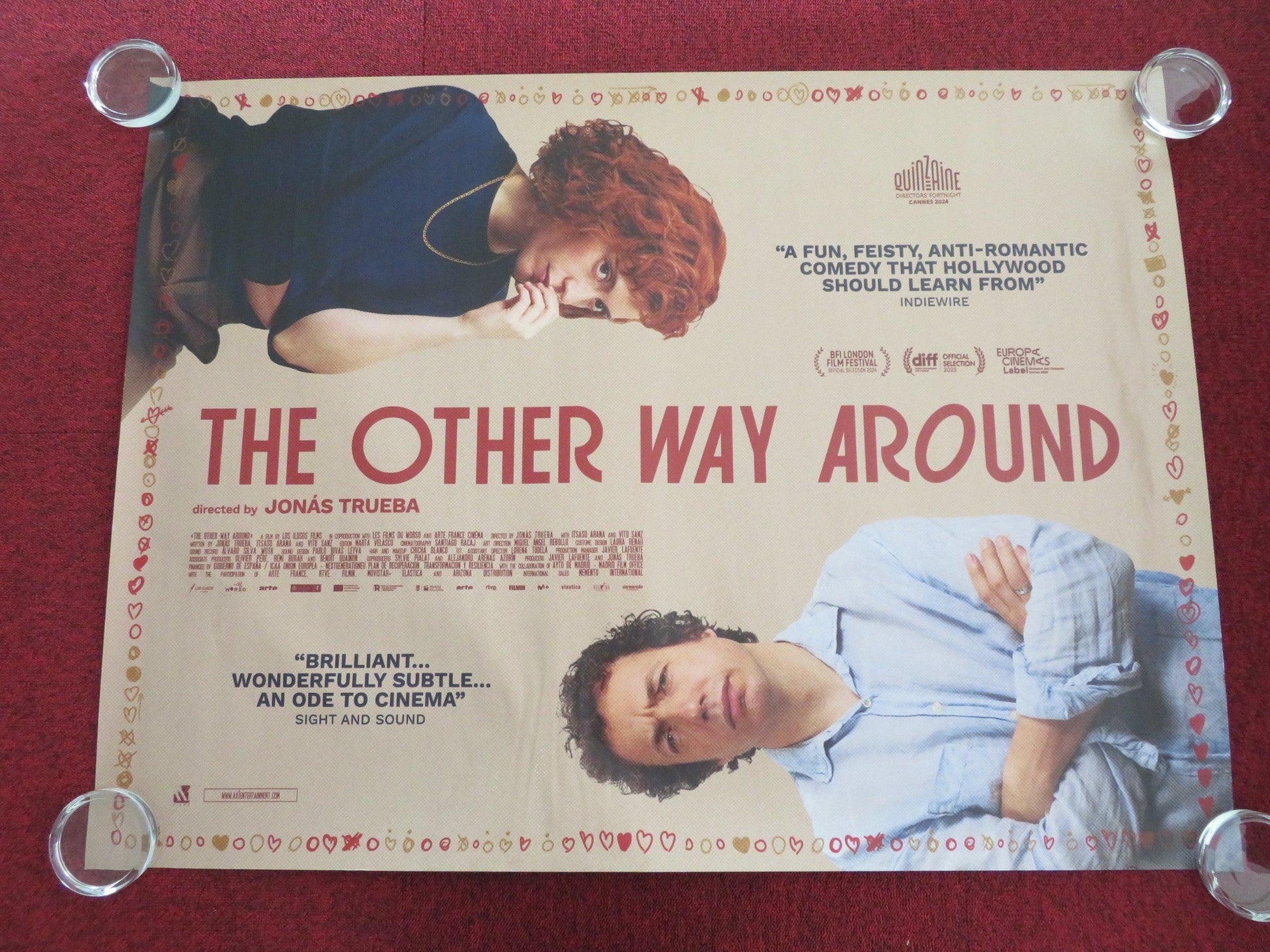THE OTHER WAY AROUND UK QUAD ROLLED POSTER VITO SANZ ITSASO ARANA 2024 Movie posters