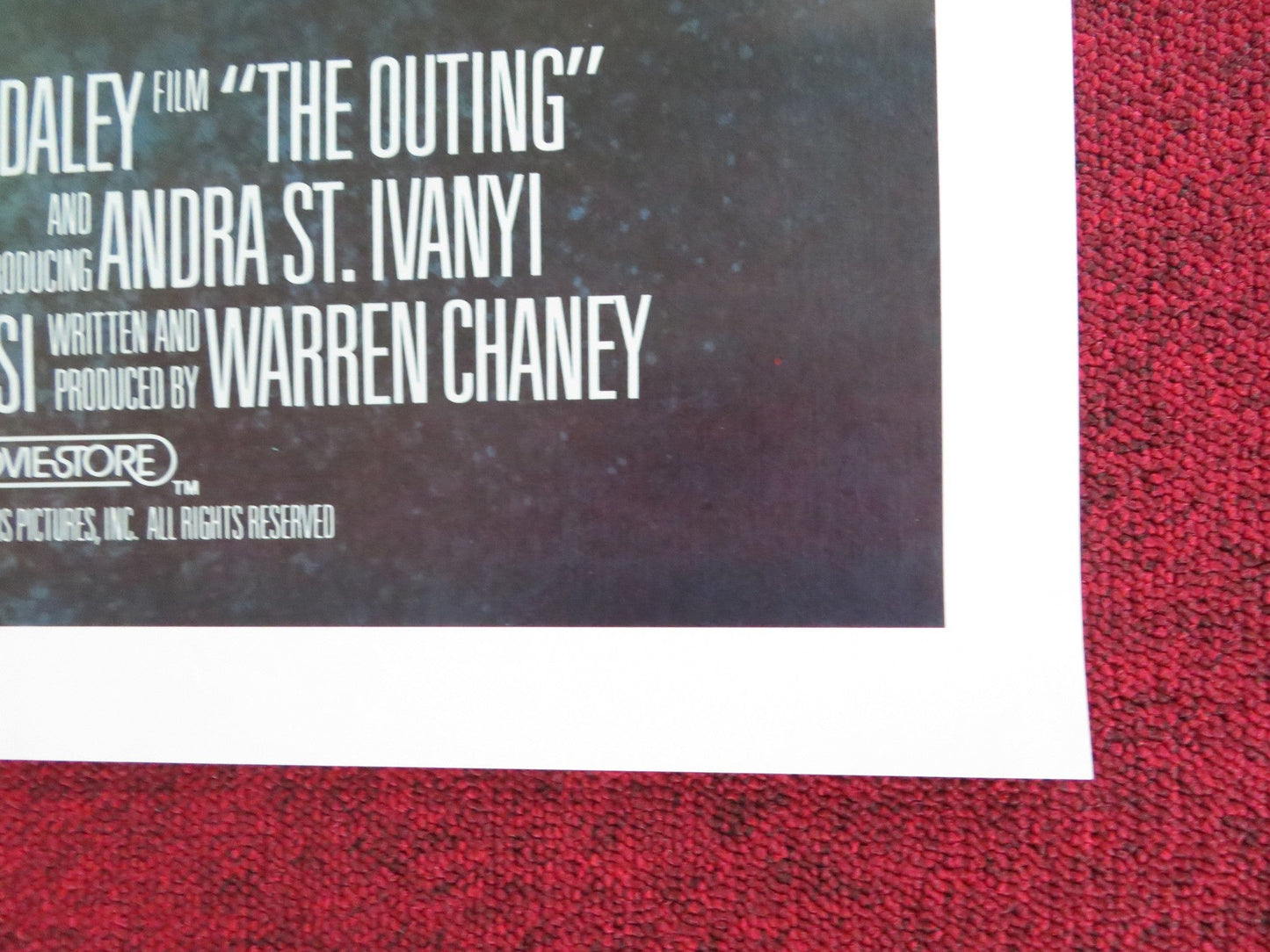 THE OUTING / THE LAMP US ONE SHEET ROLLED POSTER DEBORAH WINTERS J. HUSTON 1987 Rendezvous Cinema Movie posters