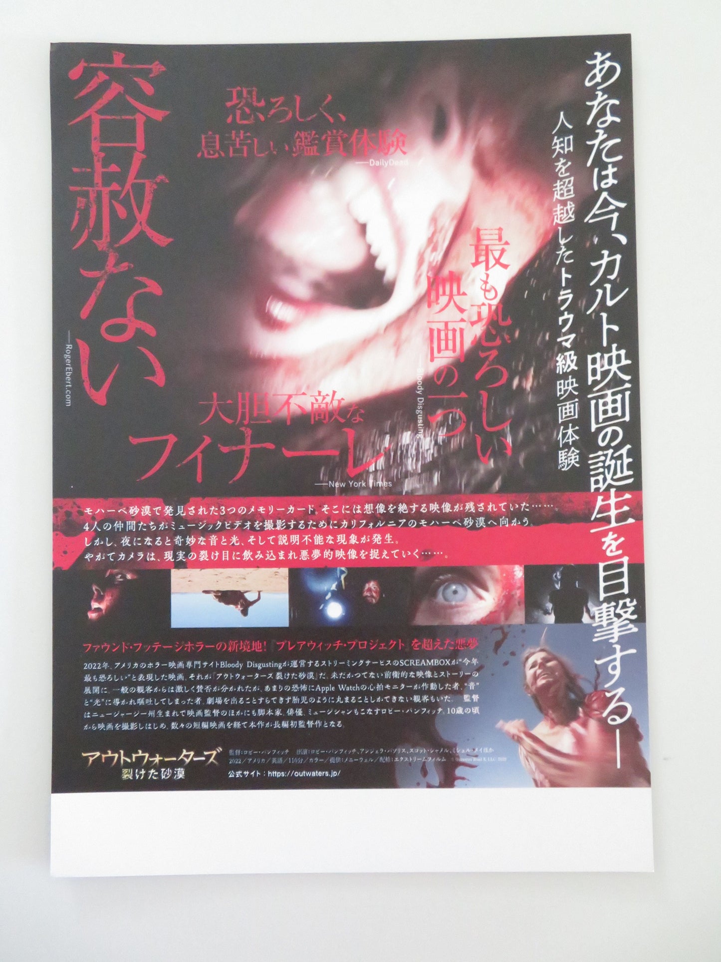 The Outwaters Japanese Chirashi (B5) Poster Robbie Banfitch Basolis 2022 Movie posters