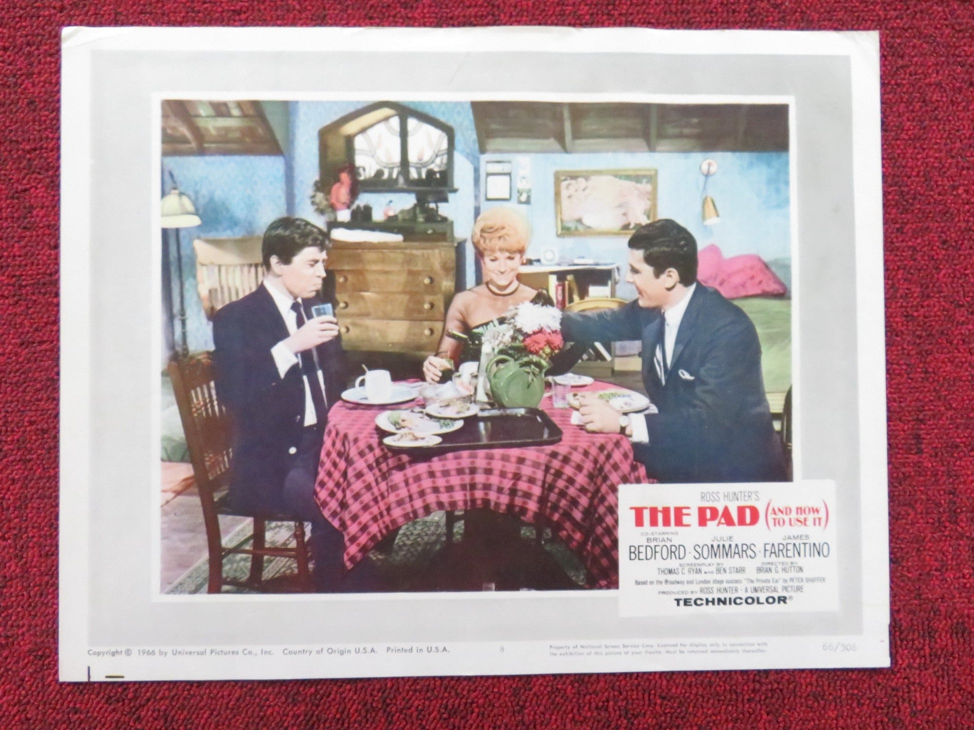 THE PAD (AND HOW TO USE IT) US LOBBY CARD FULL SET BRIAN BEDFORD J. SOMMARS 1966 Rendezvous Cinema Movie posters
