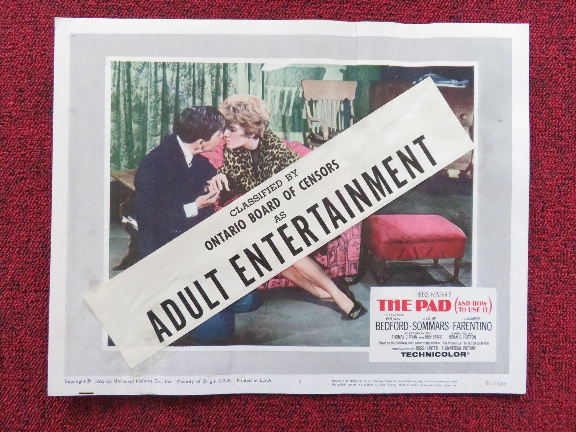 THE PAD (AND HOW TO USE IT) US LOBBY CARD FULL SET BRIAN BEDFORD J. SOMMARS 1966 Rendezvous Cinema Movie posters