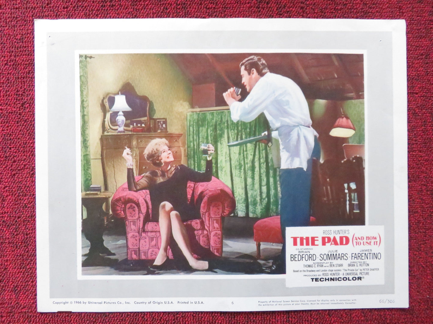 THE PAD (AND HOW TO USE IT) US LOBBY CARD FULL SET BRIAN BEDFORD J. SOMMARS 1966 Rendezvous Cinema Movie posters