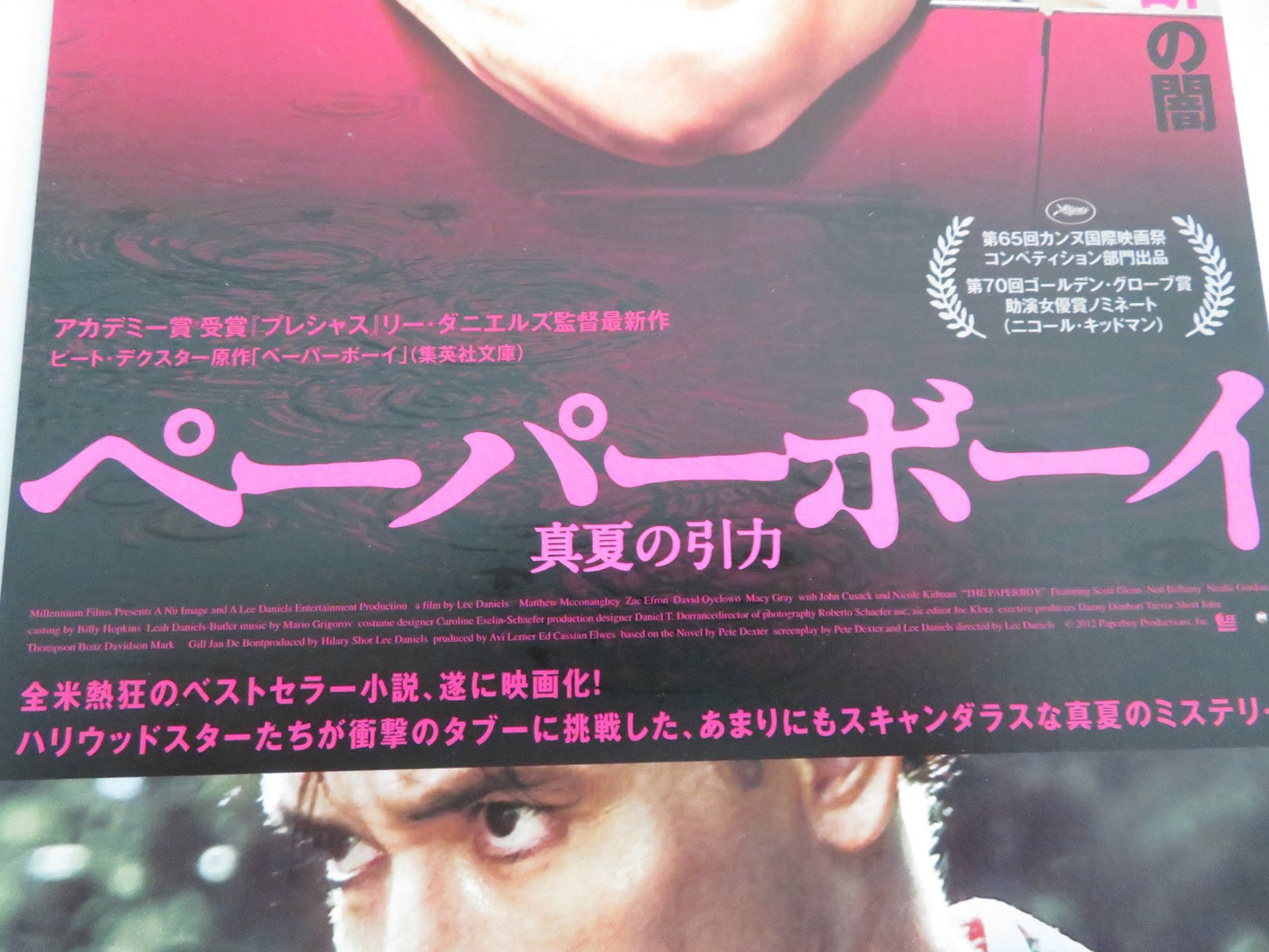 The Paperboy Japanese Chirashi (B5) Poster Zac Efron Nicole Kidman 2012 Movie posters