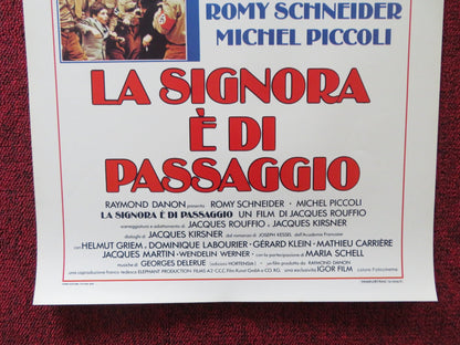 THE PASSERBY ITALIAN LOCANDINA POSTER ROMY SCHNEIDER MICHEL PICCOLI 1983 Rendezvous Cinema Movie posters