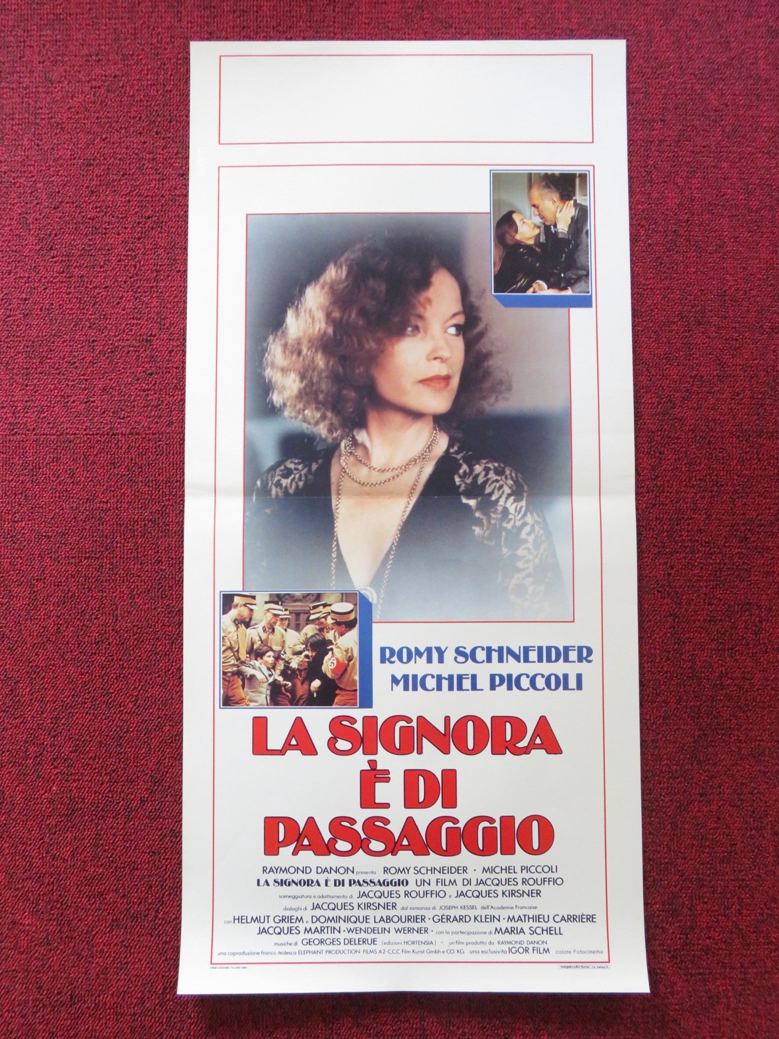 THE PASSERBY ITALIAN LOCANDINA POSTER ROMY SCHNEIDER MICHEL PICCOLI 1983 Rendezvous Cinema Movie posters