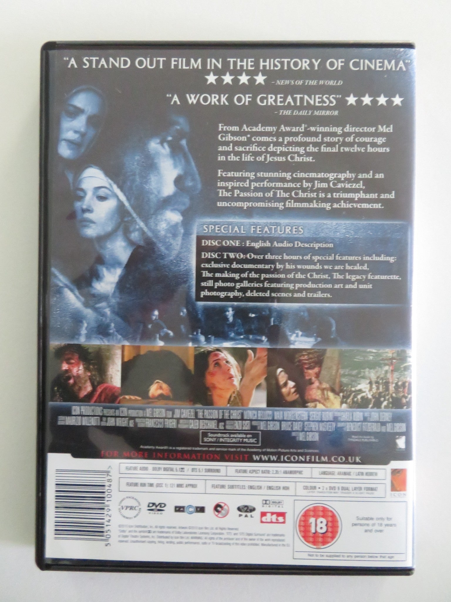 THE PASSION OF THE CHRIST - 2 DISC DEFINITIVE EDITION (DVD) 2004 REGION 2 Movie posters
