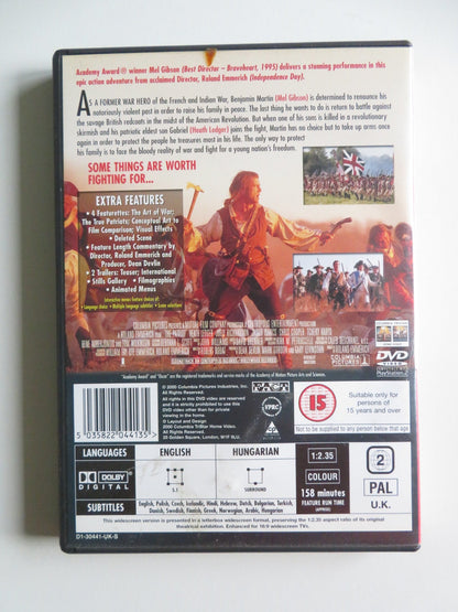 THE PATRIOT - B (DVD) MEL GIBSON HEATH LEDGER 2000 REGION 2 Movie posters