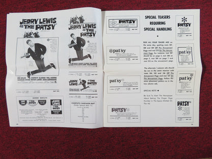 THE PATSY UNCUT PRESS BOOK FOLDED JERRY LEWIS INA BALIN 1964 Rendezvous Cinema Movie posters