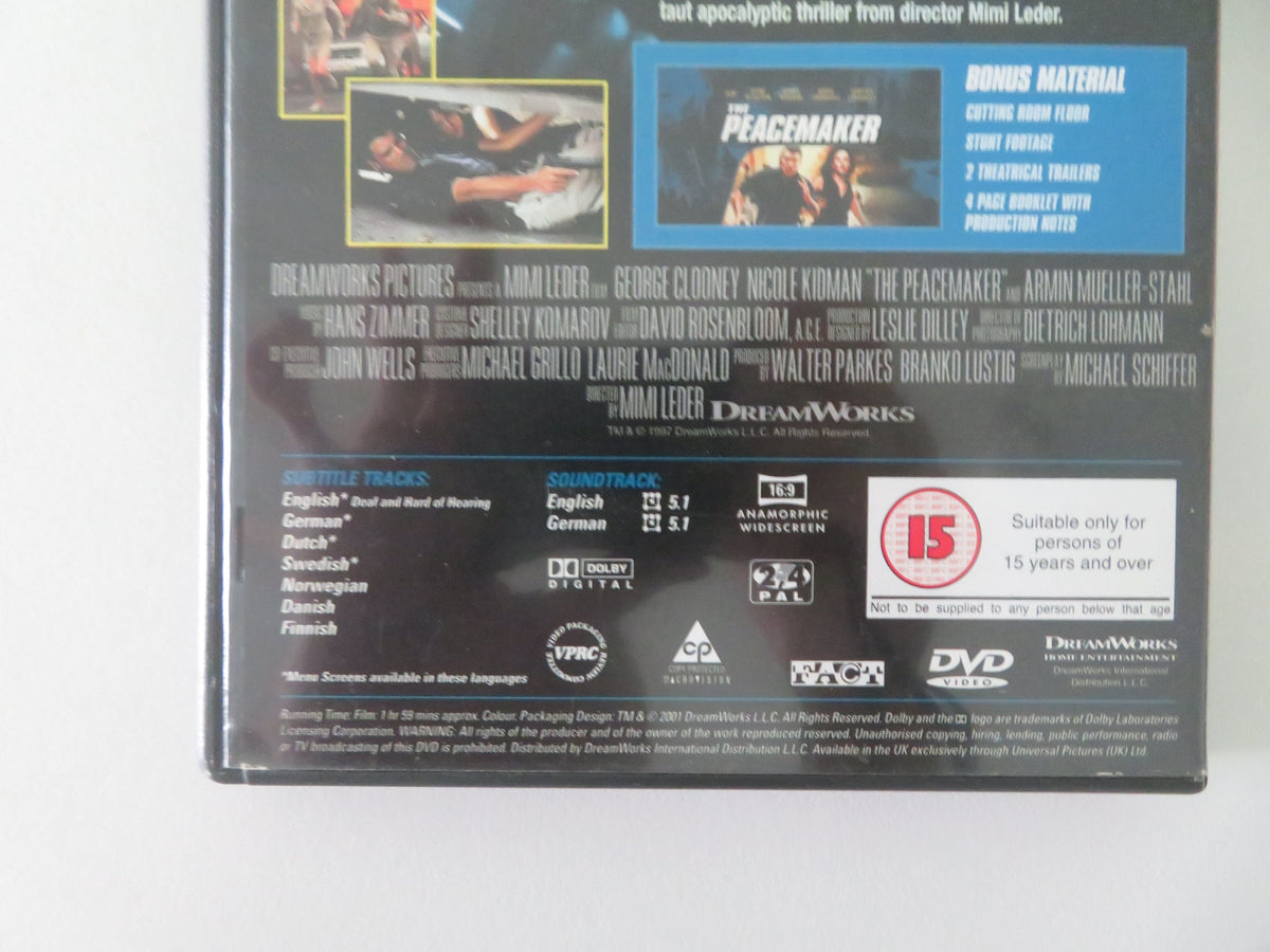 The Peacemaker (DVD) George Clooney Nicole Kidman Marcel Lures 1997 Region 2,4 Movie posters