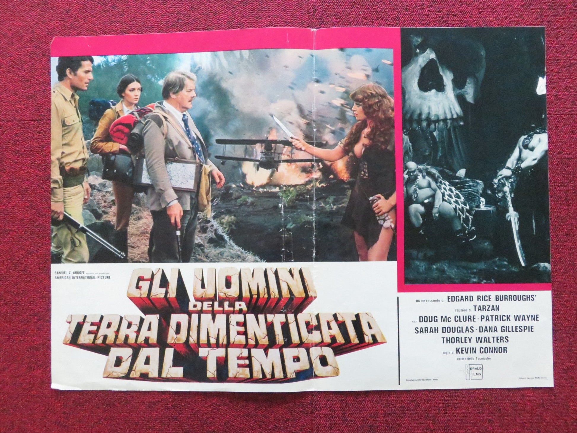 THE PEOPLE THAT TIME FORGOT - B ITALIAN FOTOBUSTA POSTER DOUG MCCLURE 1978 Rendezvous Cinema Movie posters