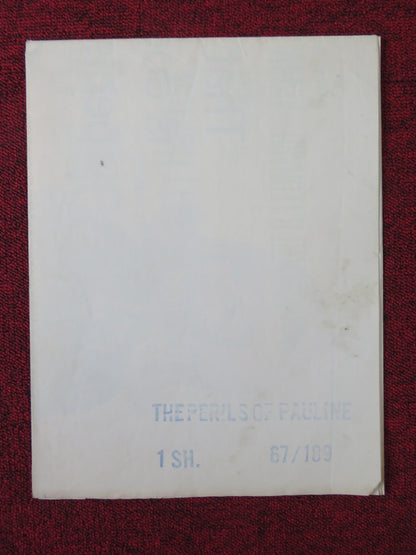 THE PERILS OF PAULINE FOLDED US ONE SHEET POSTER PAT BOONE TERRY - THOMAS 1967 Rendezvous Cinema Movie posters