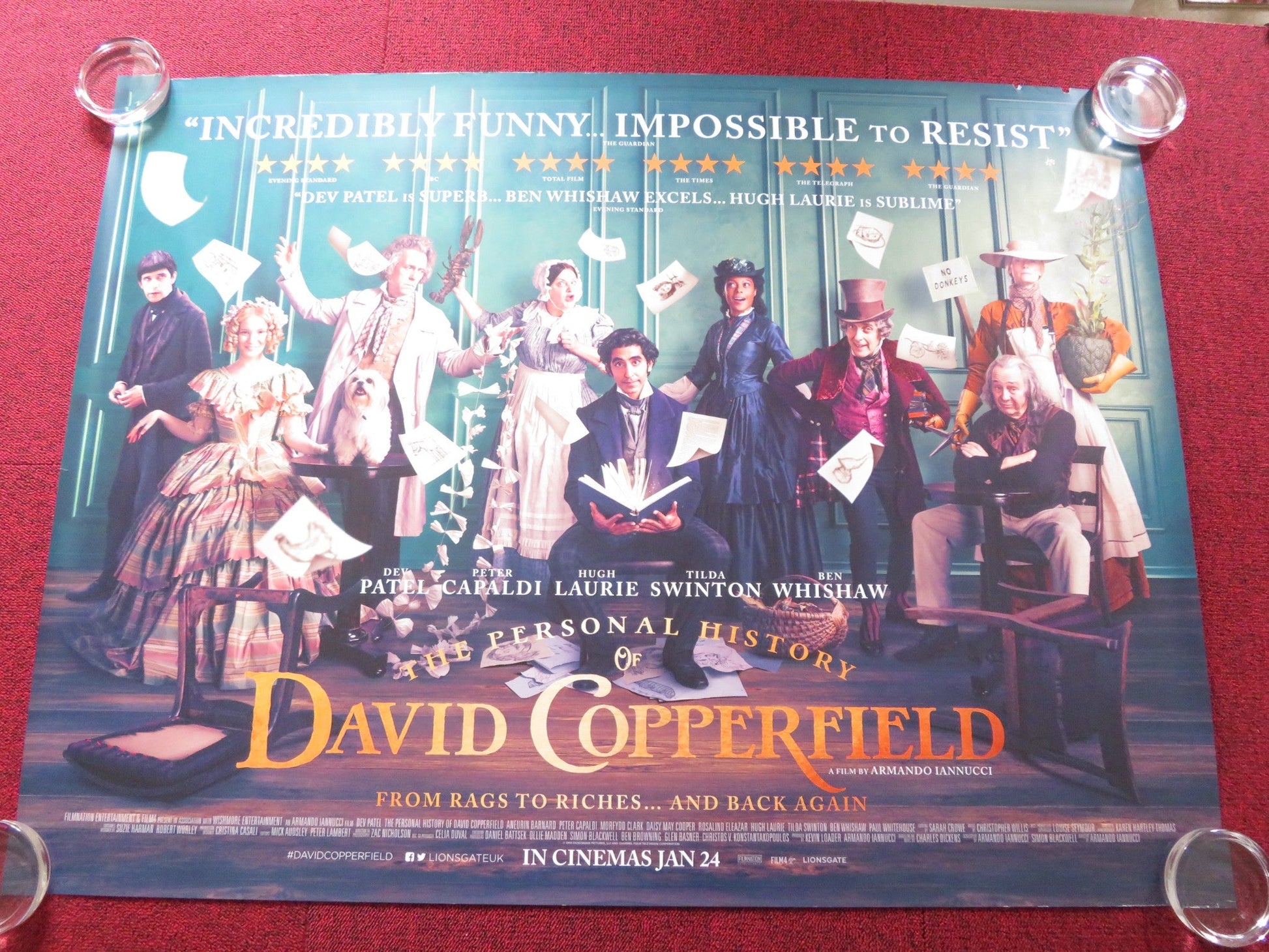 THE PERSONAL HISTORY OF DAVID COPPERFIELD UK QUAD ROLLED POSTER DEV PATEL 2019 Rendezvous Cinema Movie posters
