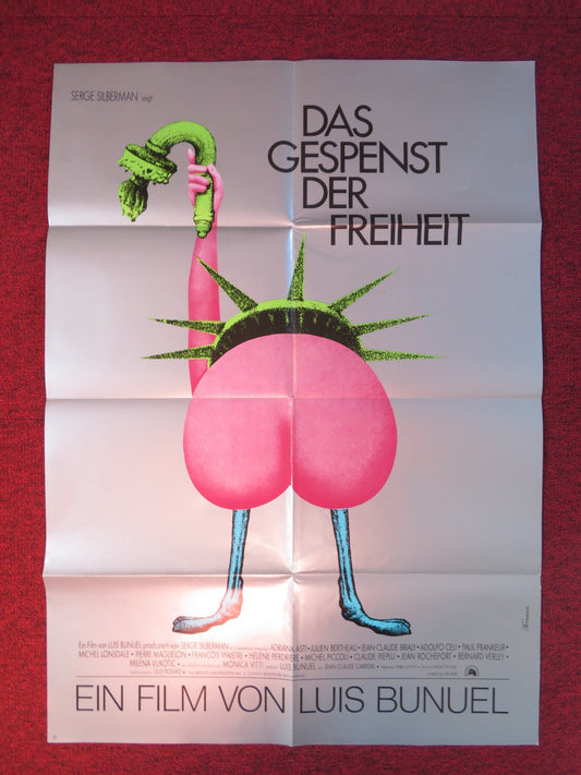 THE PHANTOM OF LIBERTY GERMAN A1 POSTER FOLDED ADRIANA ASTI JULIEN BERTHEAU 1974 Rendezvous Cinema Movie posters