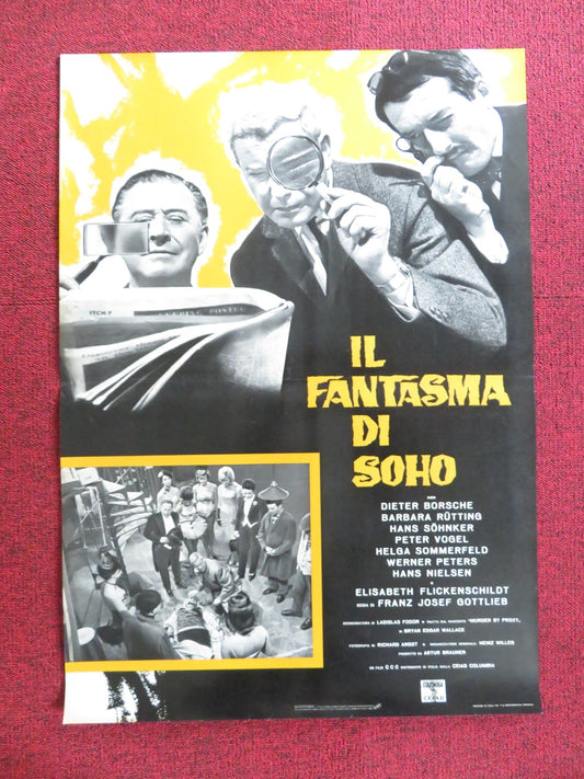 THE PHANTOM OF SOHO - A ITALIAN FOTOBUSTA POSTER DIETER BORSCHE B. RUTTING 1964 Rendezvous Cinema Movie posters
