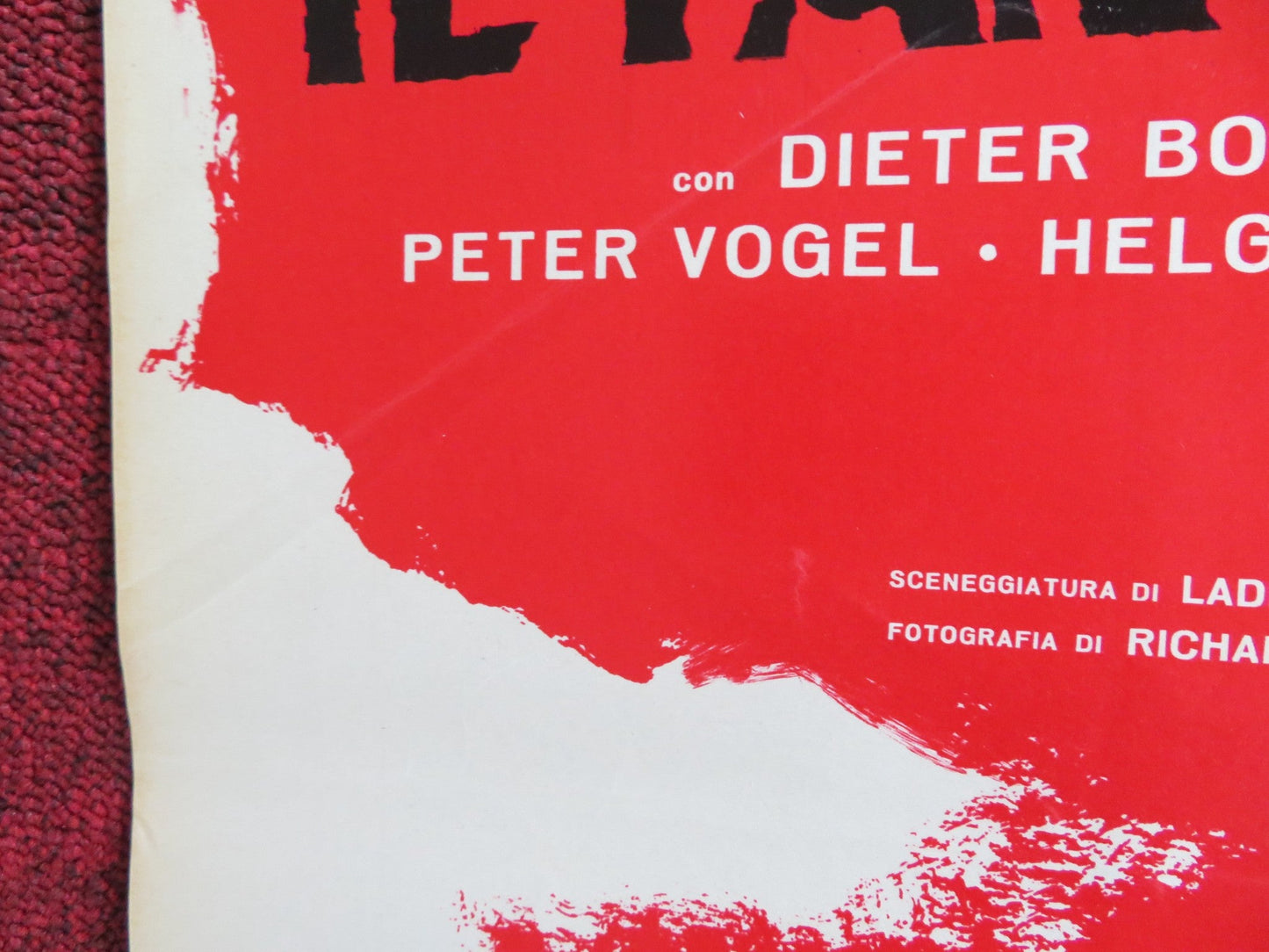 THE PHANTOM OF SOHO - D ITALIAN FOTOBUSTA POSTER DIETER BORSCHE B. RUTTING 1964 Rendezvous Cinema Movie posters