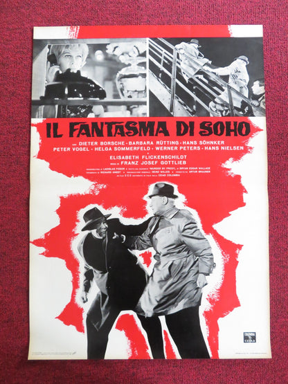 THE PHANTOM OF SOHO - D ITALIAN FOTOBUSTA POSTER DIETER BORSCHE B. RUTTING 1964 Rendezvous Cinema Movie posters