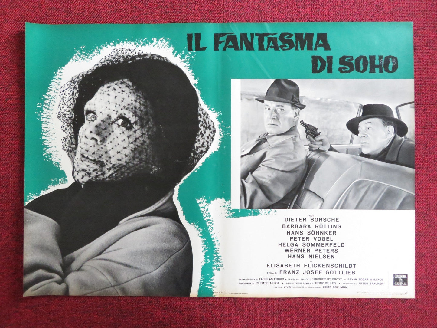 THE PHANTOM OF SOHO - E ITALIAN FOTOBUSTA POSTER DIETER BORSCHE B. RUTTING 1964 Rendezvous Cinema Movie posters