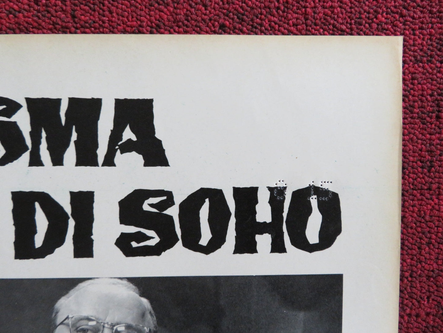 THE PHANTOM OF SOHO - H ITALIAN FOTOBUSTA POSTER DIETER BORSCHE B. RUTTING 1964 Rendezvous Cinema Movie posters