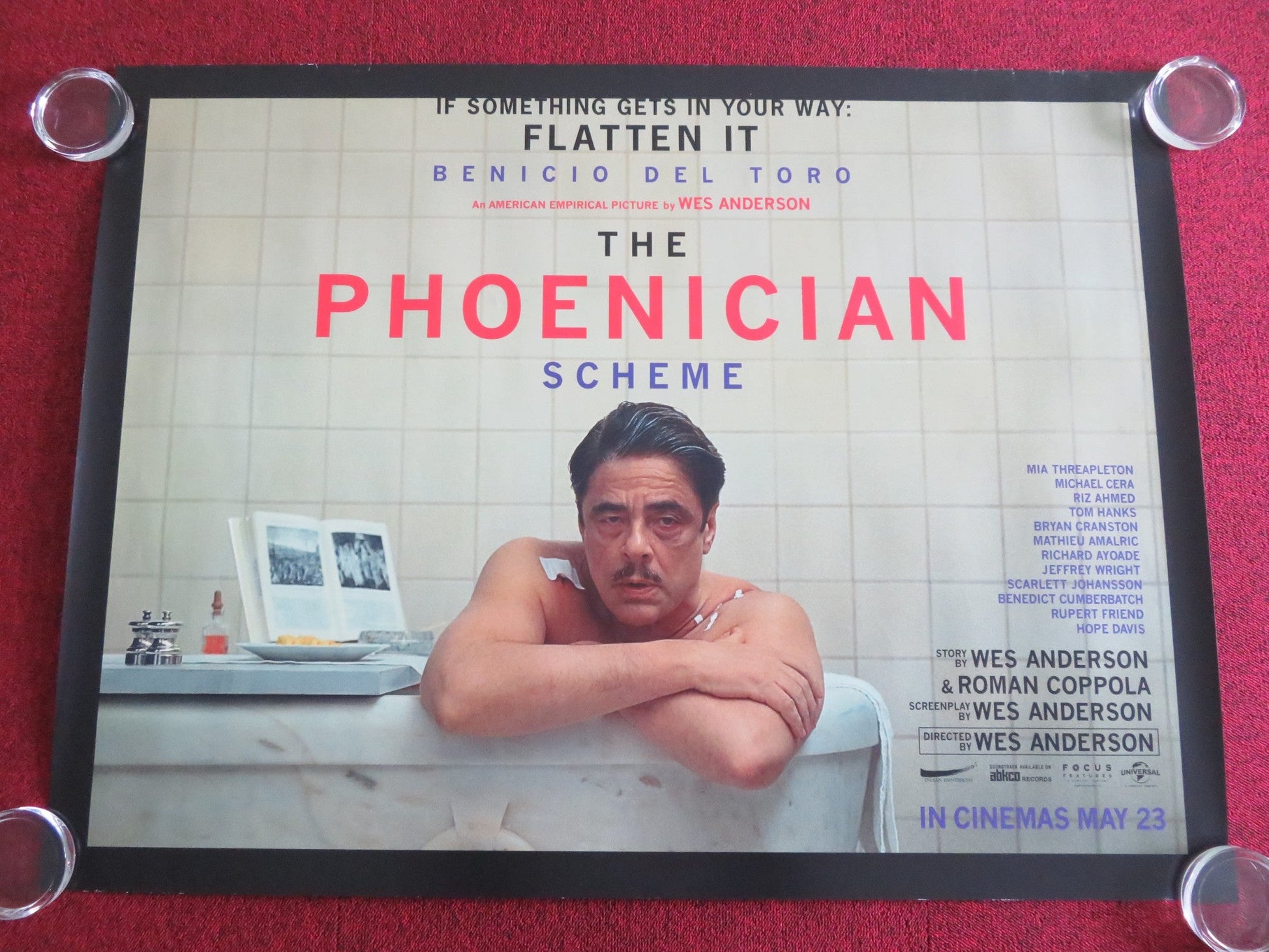 THE PHOENICIAN SCHEME UK QUAD ROLLED POSTER BENICIO DEL TORO WILLEM DAFOE 2025 Movie posters