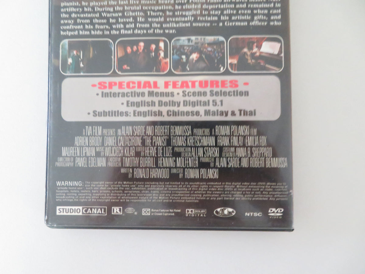 The Pianist - B (DVD) Adrien Brody Thomas Kretschmann 2002 Region All Movie posters