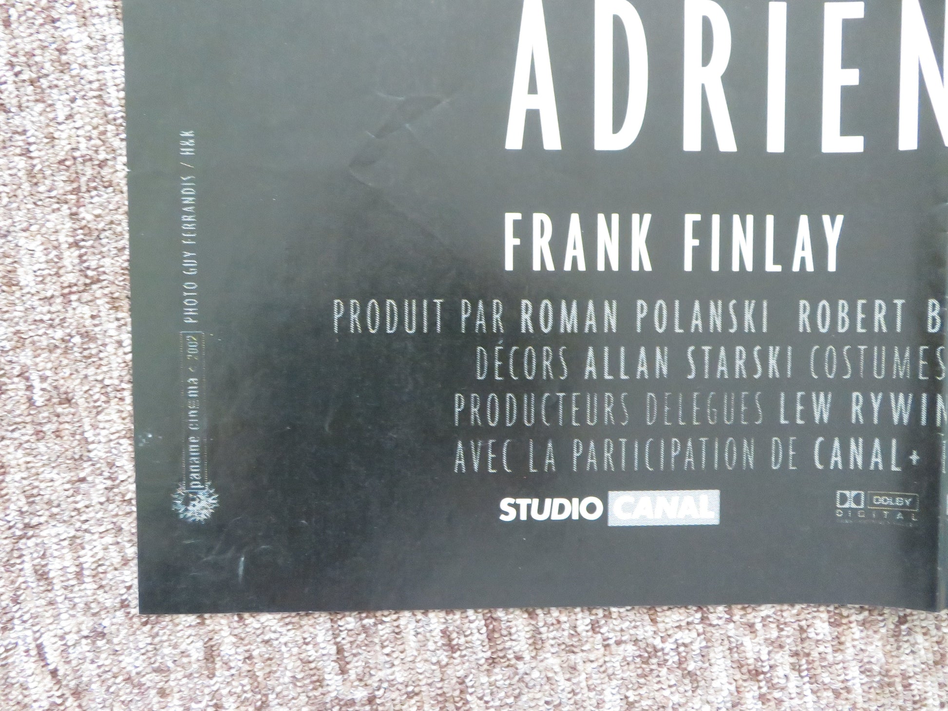 The Pianist French Grande Poster Adrien Brody Emilia Fox 2002 Movie posters