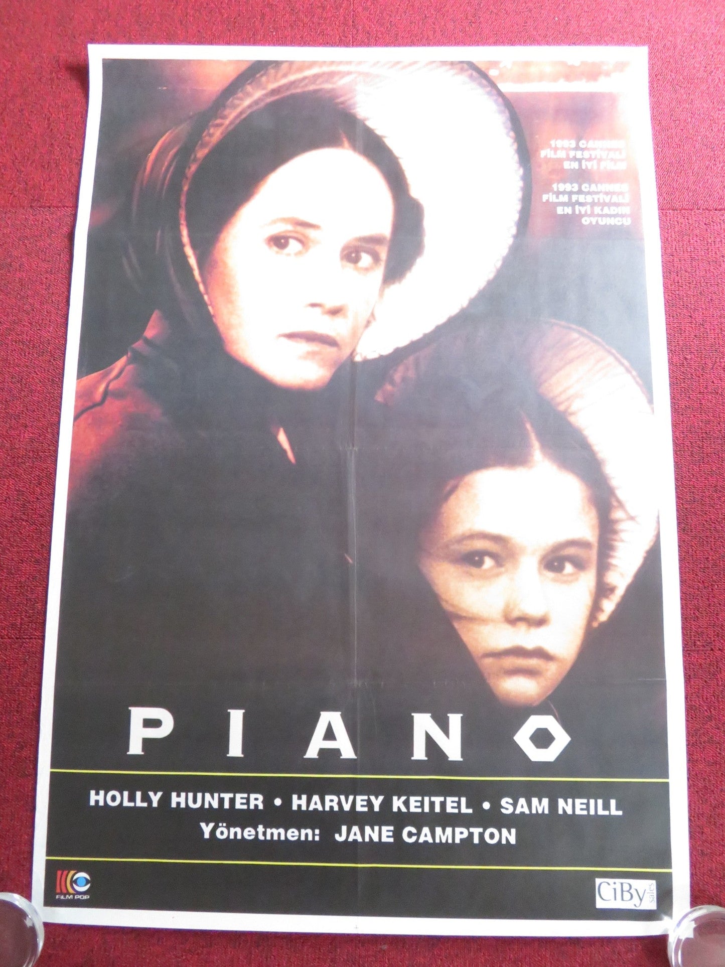 THE PIANO TURKISH POSTER ROLLED HOLLY HUNTER HARVEY KEITEL 1993 Rendezvous Cinema Movie posters