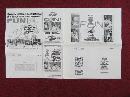 THE PIGEON THAT TOOK ROME UNCUT PRESS BOOK FOLDED CHARLTON HESTON 1962 Rendezvous Cinema Movie posters