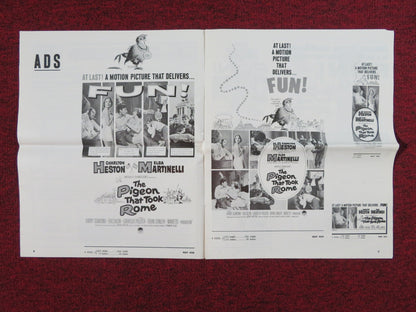 THE PIGEON THAT TOOK ROME UNCUT PRESS BOOK FOLDED CHARLTON HESTON 1962 Rendezvous Cinema Movie posters